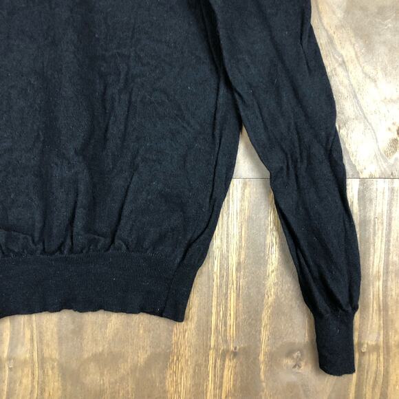 Daniel Hechter Paris Mens Sweater Black V Neck 100% Merino Wool Small - Picture 5 of 12